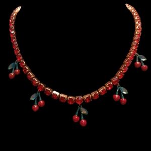 NWT Betsey Johnson Cherries Necklace